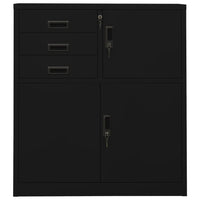 Thumbnail for Büroschrank Schwarz 90x40x102 cm Stahl