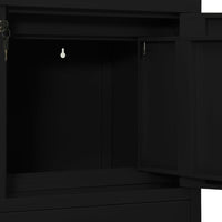 Thumbnail for Büroschrank Schwarz 90x40x102 cm Stahl