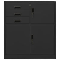 Thumbnail for Büroschrank Anthrazit 90x40x102 cm Stahl