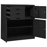 Thumbnail for Büroschrank Anthrazit 90x40x102 cm Stahl