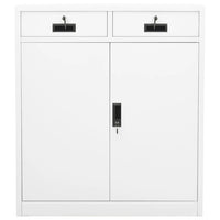 Thumbnail for Büroschrank Weiß 90x40x102 cm Stahl