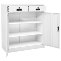 Thumbnail for Büroschrank Weiß 90x40x102 cm Stahl