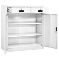 Thumbnail for Büroschrank Weiß 90x40x102 cm Stahl