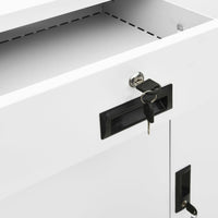 Thumbnail for Büroschrank Weiß 90x40x102 cm Stahl