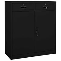 Thumbnail for Büroschrank Schwarz 90x40x102 cm Stahl