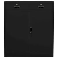 Thumbnail for Büroschrank Schwarz 90x40x102 cm Stahl