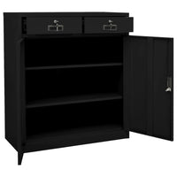 Thumbnail for Büroschrank Schwarz 90x40x102 cm Stahl