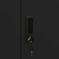 Thumbnail for Büroschrank Schwarz 90x40x102 cm Stahl