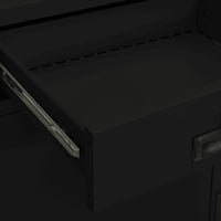 Thumbnail for Büroschrank Schwarz 90x40x102 cm Stahl