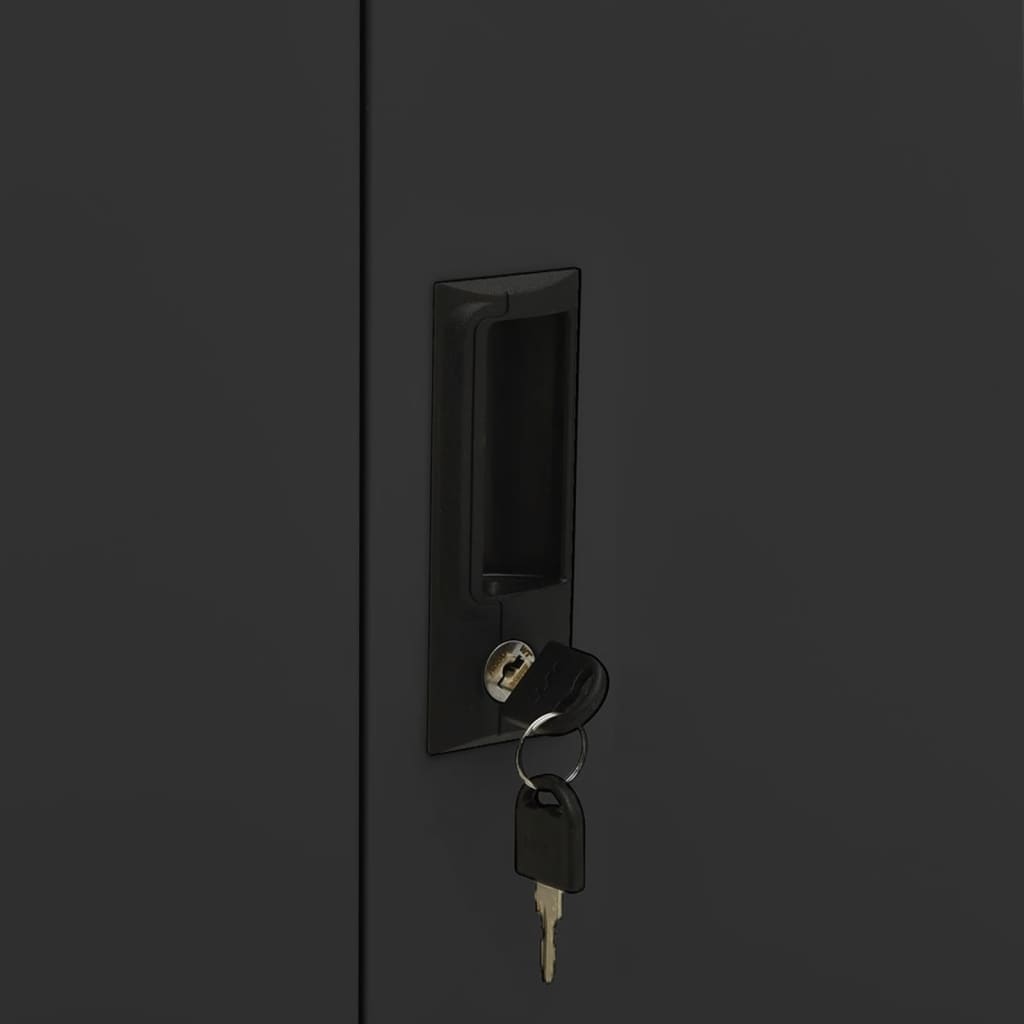 Büroschrank Anthrazit 90x40x102 cm Stahl