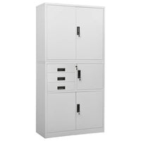 Thumbnail for Büroschrank Hellgrau 90x40x180 cm Stahl