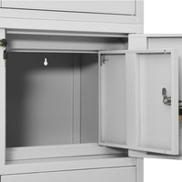 Thumbnail for Büroschrank Hellgrau 90x40x180 cm Stahl