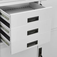 Thumbnail for Büroschrank Hellgrau 90x40x180 cm Stahl