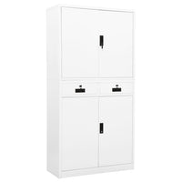 Thumbnail for Büroschrank Weiß 90x40x180 cm Stahl