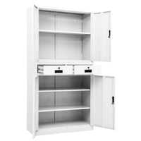 Thumbnail for Büroschrank Weiß 90x40x180 cm Stahl