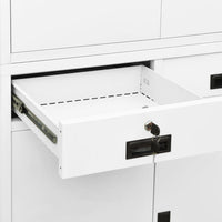 Thumbnail for Büroschrank Weiß 90x40x180 cm Stahl