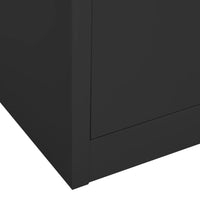 Thumbnail for Büroschrank Anthrazit 90x40x180 cm Stahl gehärtetes Glas