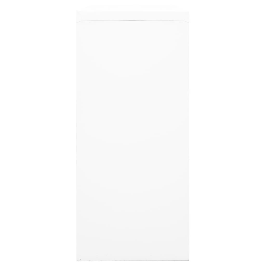 Schrank mit Schiebetür Weiß 90x40x90 cm Stahl