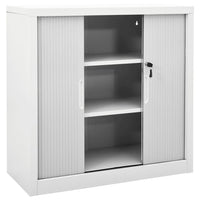 Thumbnail for Schiebetürenschrank Grau 90x40x90 cm Stahl