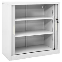 Thumbnail for Schiebetürenschrank Grau 90x40x90 cm Stahl