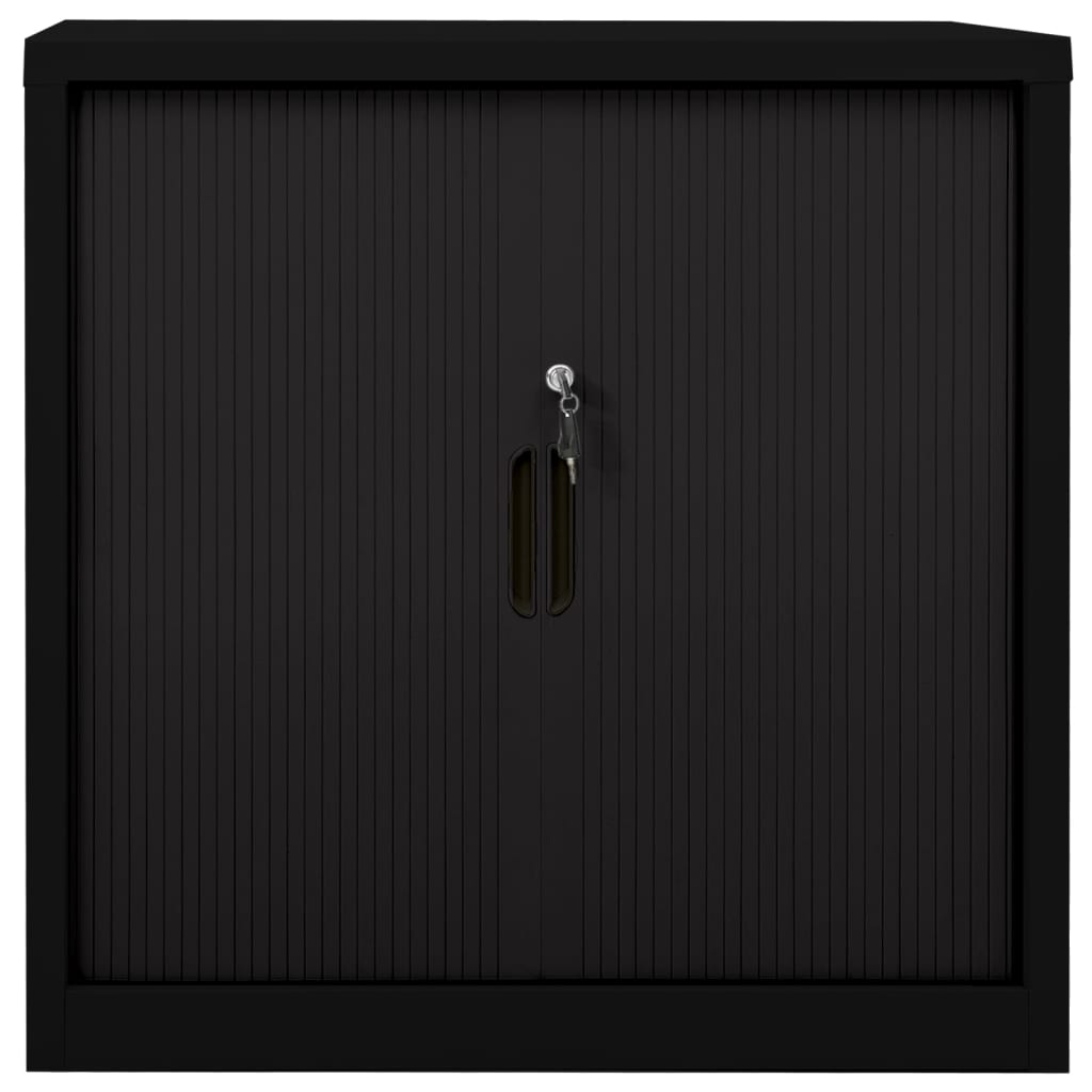 Schiebetürenschrank Schwarz 90x40x90 cm Stahl