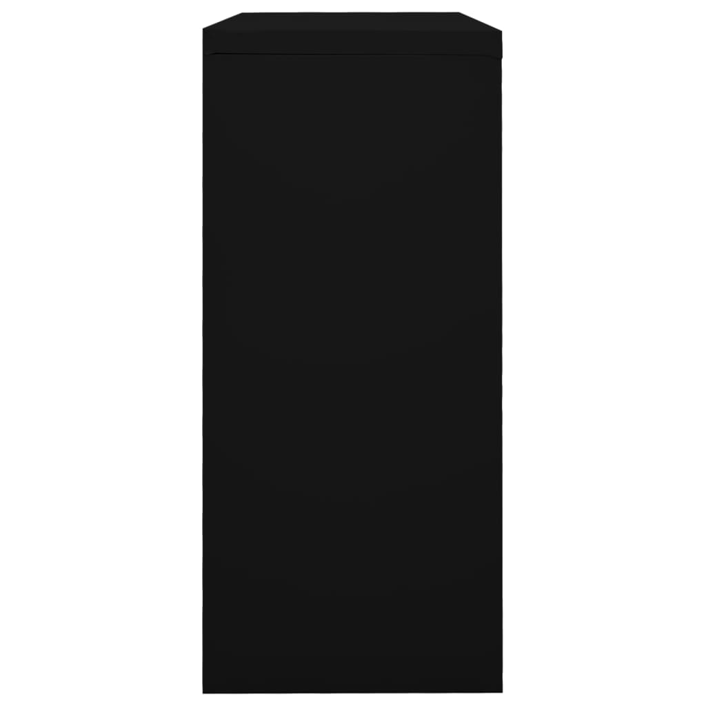 Schiebetürenschrank Schwarz 90x40x90 cm Stahl