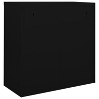 Thumbnail for Schiebetürenschrank Schwarz 90x40x90 cm Stahl