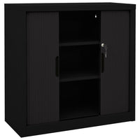 Thumbnail for Schiebetürenschrank Schwarz 90x40x90 cm Stahl