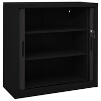 Thumbnail for Schiebetürenschrank Schwarz 90x40x90 cm Stahl