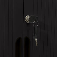 Thumbnail for Schiebetürenschrank Schwarz 90x40x90 cm Stahl