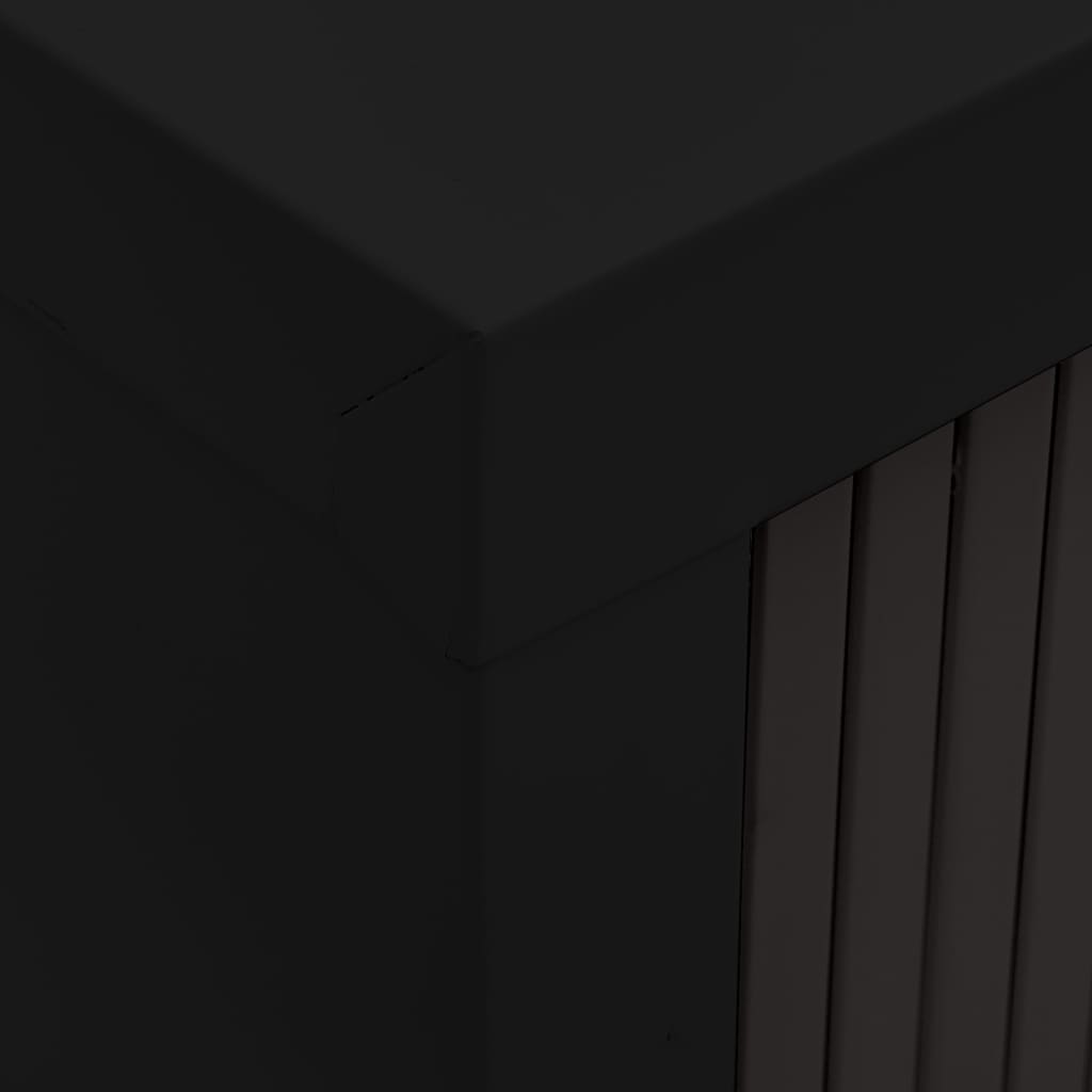 Schiebetürenschrank Schwarz 90x40x90 cm Stahl