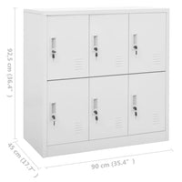 Thumbnail for Schließfachschrank Hellgrau 90x45x92,5 cm Stahl