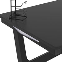 Thumbnail for Gaming-Schreibtisch mit LED und Z-Gestell Schwarz 110x60x75 cm