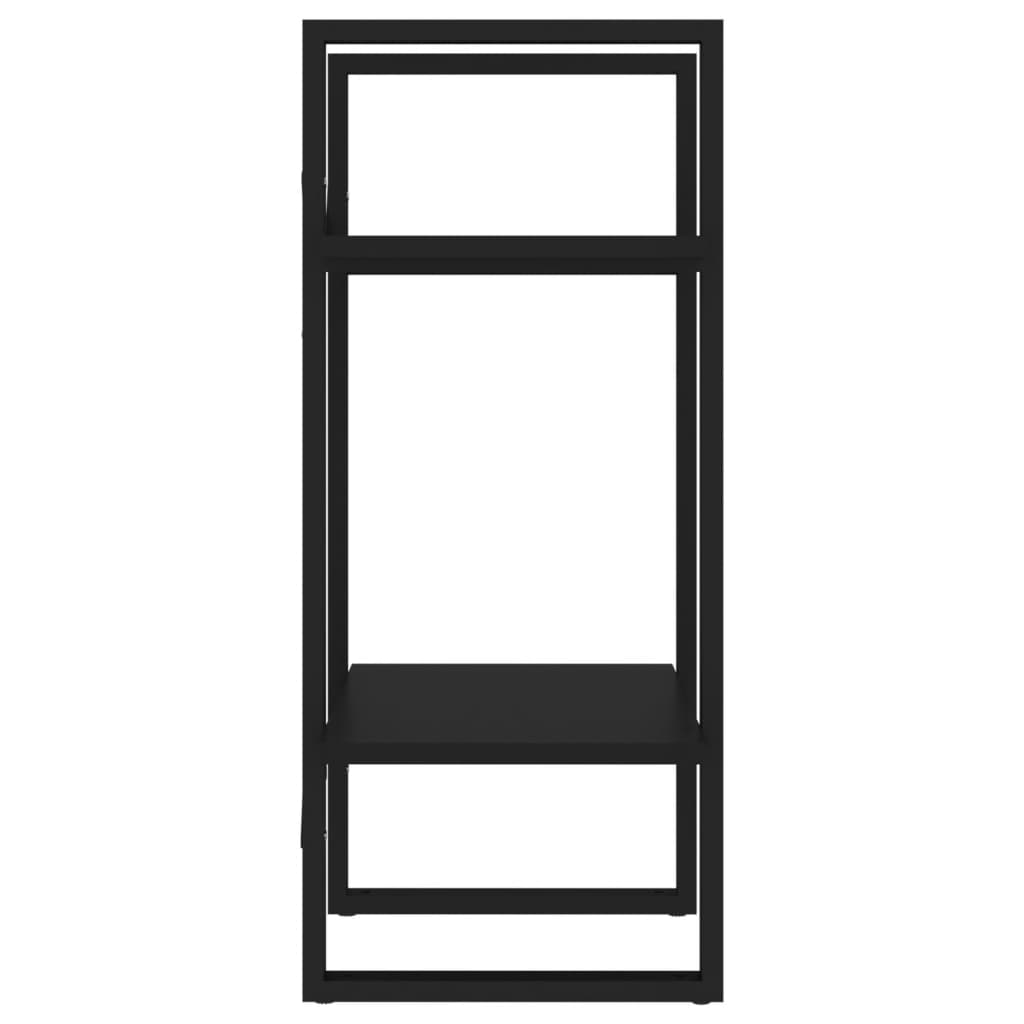 Bücherregal 2 Fächer Schwarz 40x30x70 cm Holzwerkstoff