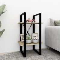 Thumbnail for Bücherregal 2 Fächer Sonoma-Eiche 40x30x70 cm Holzwerkstoff