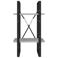 Thumbnail for Bücherregal 2 Fächer Betongrau 40x30x70 cm Holzwerkstoff