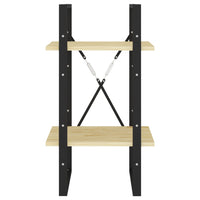 Thumbnail for Bücherregal 2 Fächer 40x30x70 cm Kiefer Massivholz