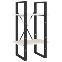 Thumbnail for Bücherregal 2 Fächer Weiß 40x30x70 cm Kiefer Massivholz