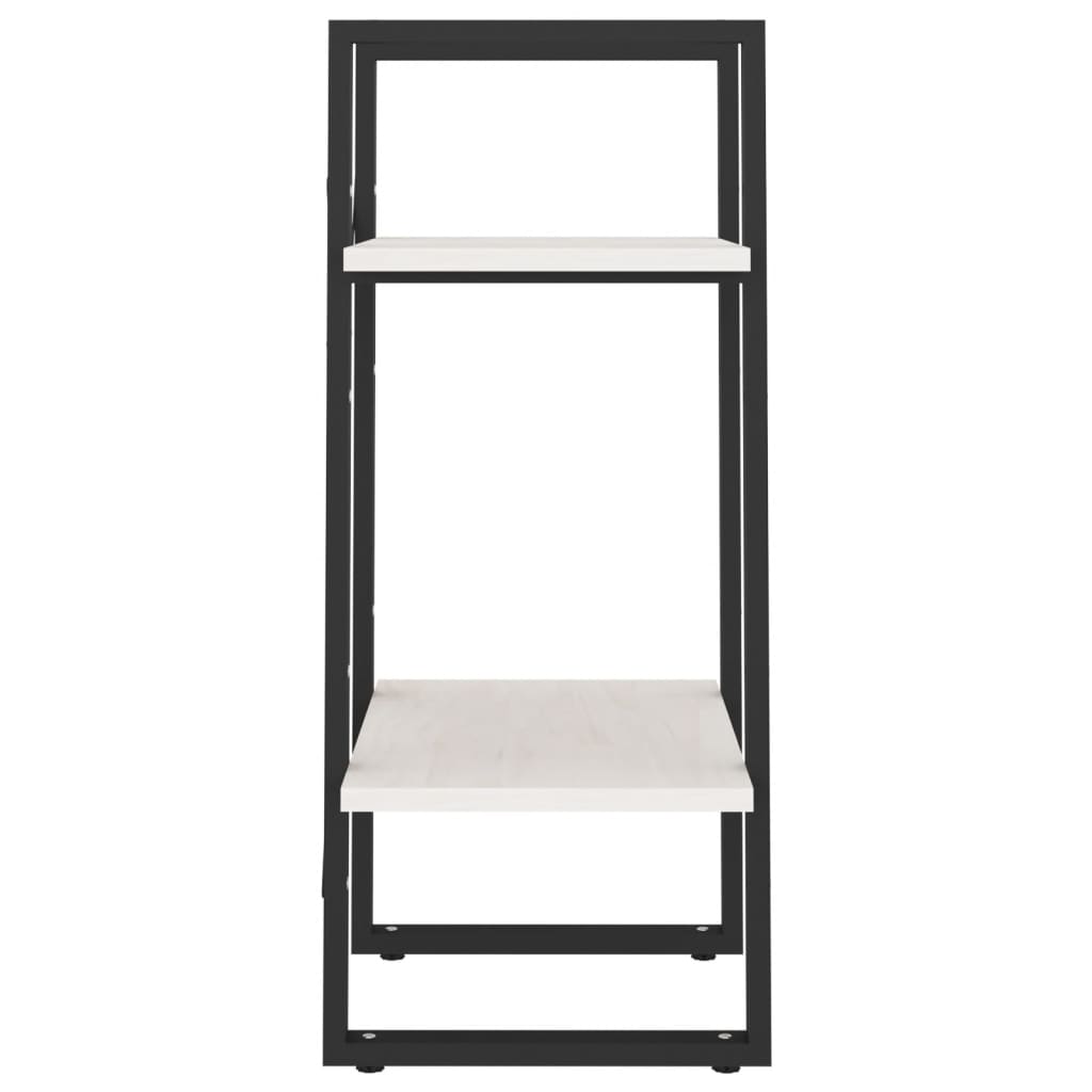 Bücherregal 2 Fächer Weiß 40x30x70 cm Kiefer Massivholz