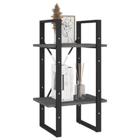 Thumbnail for Bücherregal 2 Fächer Grau 40x30x70 cm Kiefer Massivholz