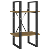 Thumbnail for Bücherregal 2 Fächer Braun 40x30x70 cm Kiefer Massivholz