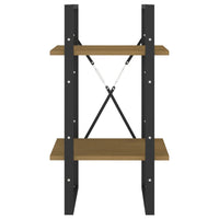 Thumbnail for Bücherregal 2 Fächer Braun 40x30x70 cm Kiefer Massivholz