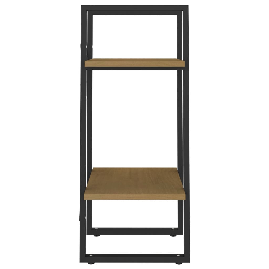 Bücherregal 2 Fächer Braun 40x30x70 cm Kiefer Massivholz