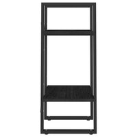 Thumbnail for Bücherregal 2 Fächer Schwarz 40x30x70 cm Kiefer Massivholz