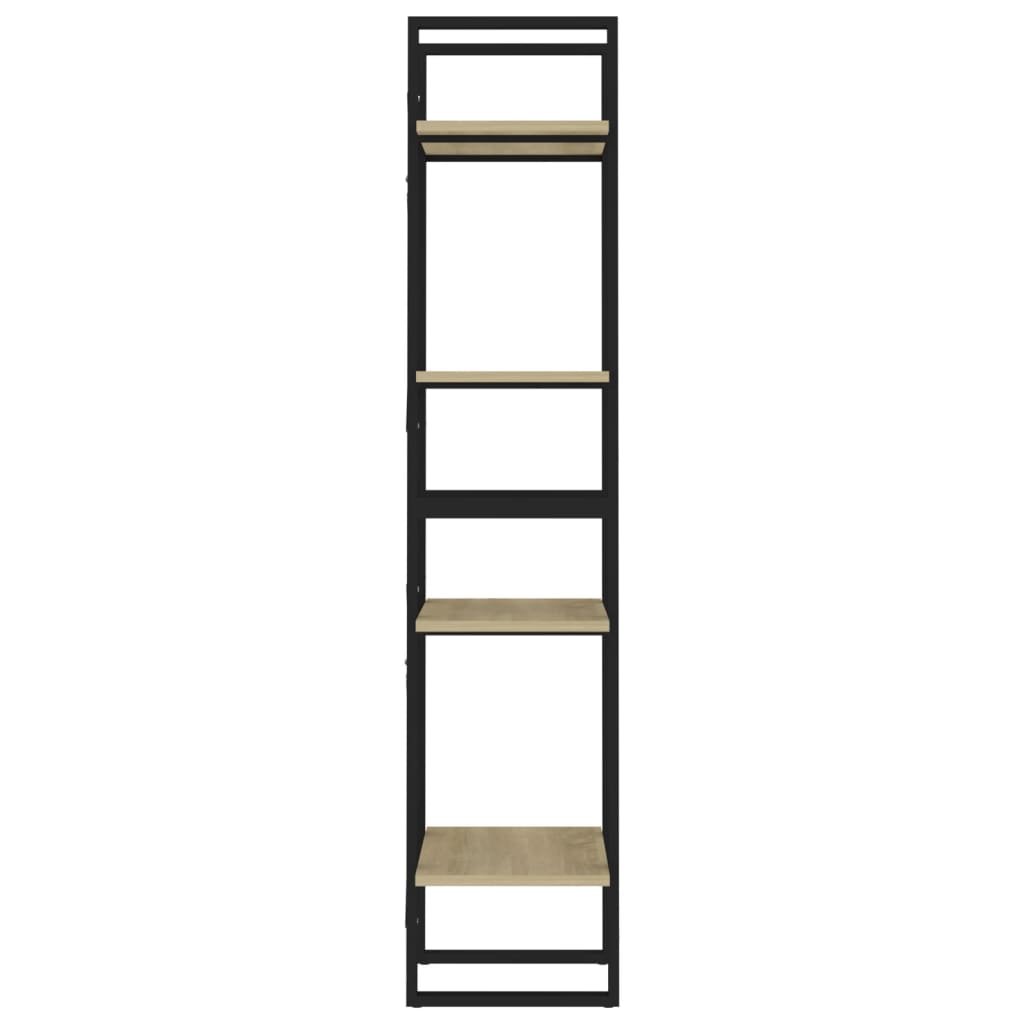 Bücherregal 4 Fächer Sonoma-Eiche 40x30x140 cm Holzwerkstoff