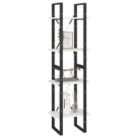 Thumbnail for Bücherregal 4 Fächer Weiß 40x30x140 cm Kiefer Massivholz