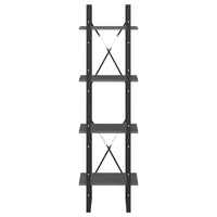 Thumbnail for Bücherregal 4 Fächer Grau 40x30x140 cm Kiefer Massivholz