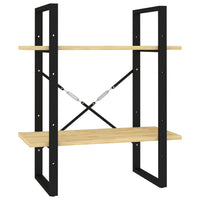 Thumbnail for Bücherregal 2 Fächer 60x30x70 cm Kiefer Massivholz