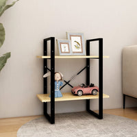 Thumbnail for Bücherregal 2 Fächer 60x30x70 cm Kiefer Massivholz