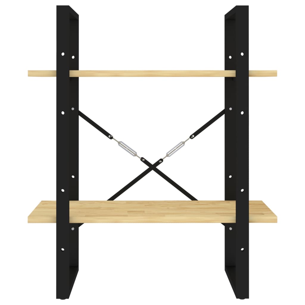 Bücherregal 2 Fächer 60x30x70 cm Kiefer Massivholz